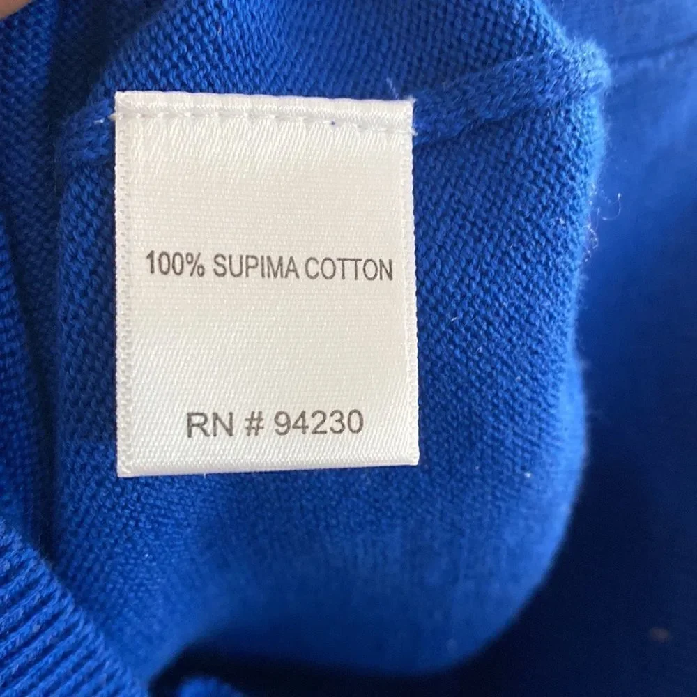 Paul Frederick Supima Cotton 1/4 Zip Sweater M
